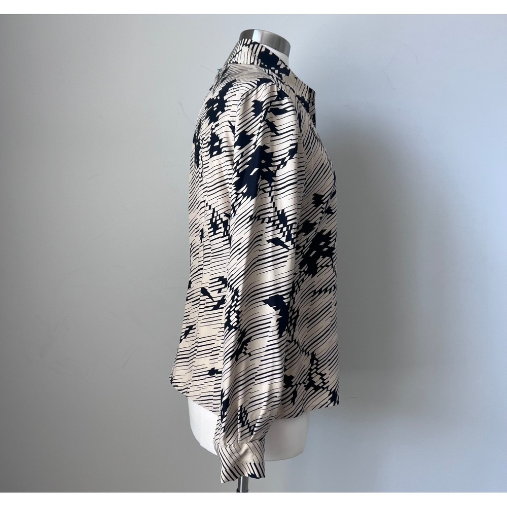 Rena Rowan Women's  100% Silk Button-Up‎ Blouse Size 12 Vintage - Picture 11 of 16